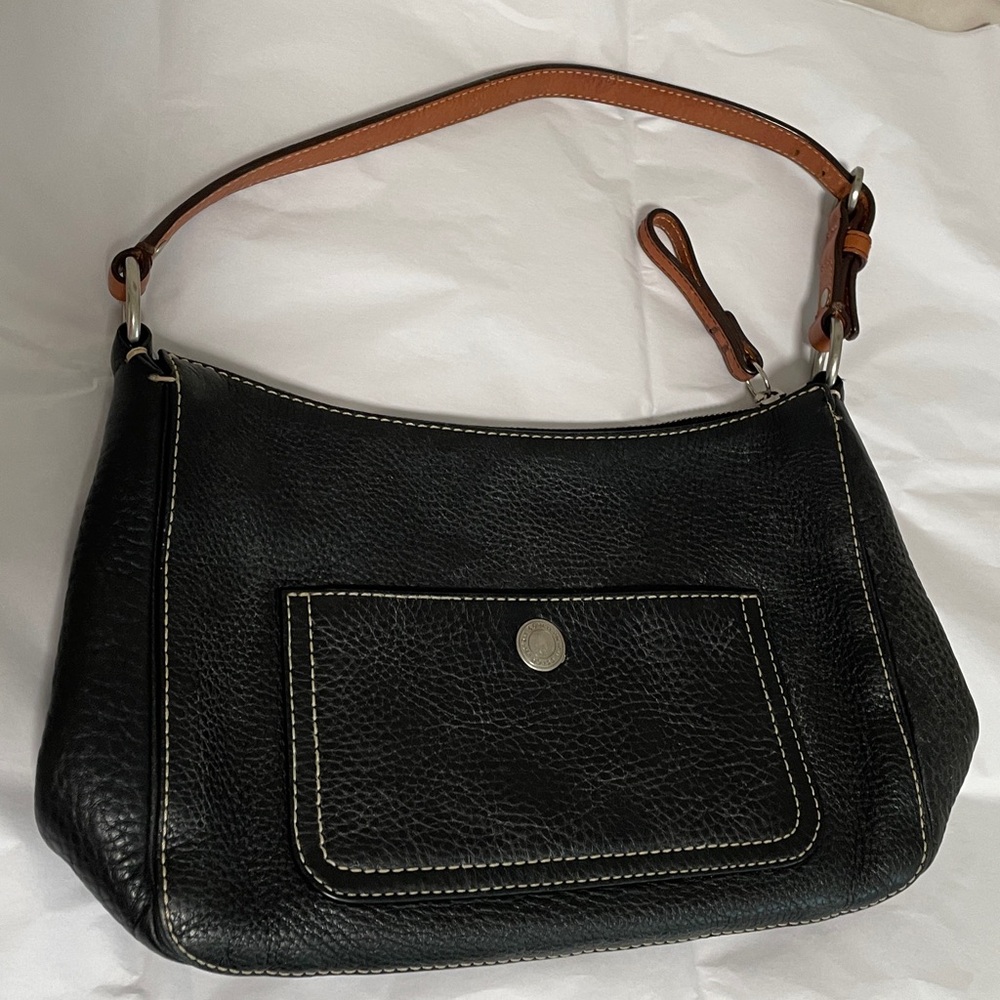 Coach Black Leather Chelsea Pebble Shoulder Bag